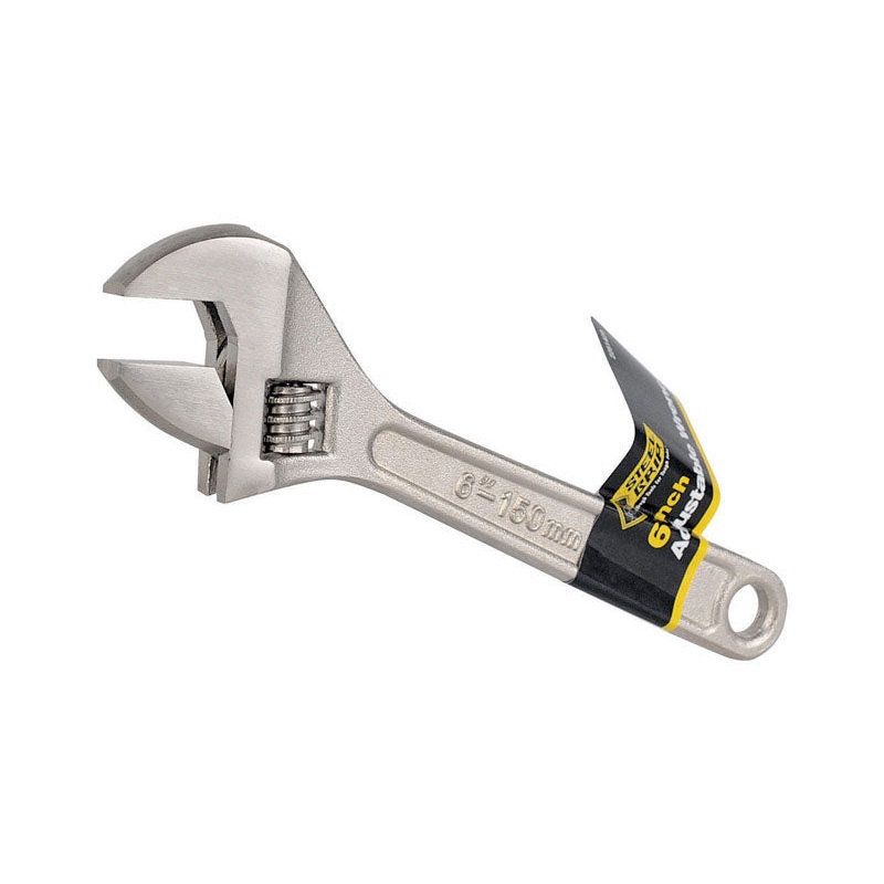 Steel Grip Adjustable Wrench 6 in. L 1 pc