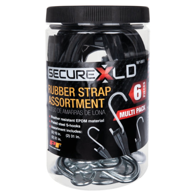 6Pc Tarp Strap Assortment