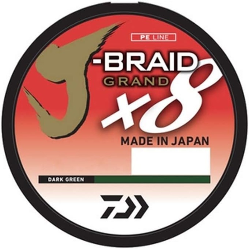 J-Braid X8 Grand Braided Line (Dark Green) 20lb-300yd