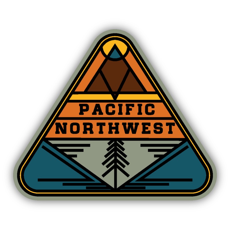 PNW Triangle Large Sticker