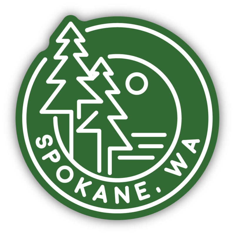 Spokane Trees Large Sticker