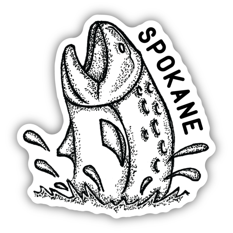 Spokane Trout Large Sticker