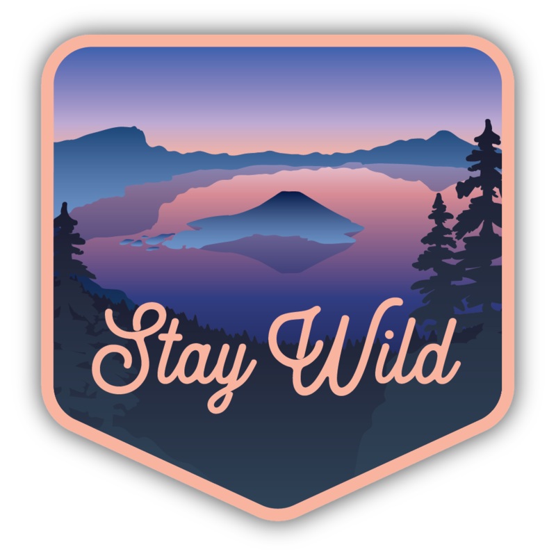 Sunset Lake Large Sticker