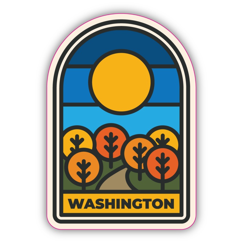 WA Fall Trees Sticker