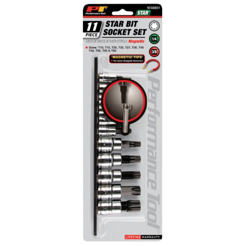 11 pc. Magnetic Star Bit Socket Set