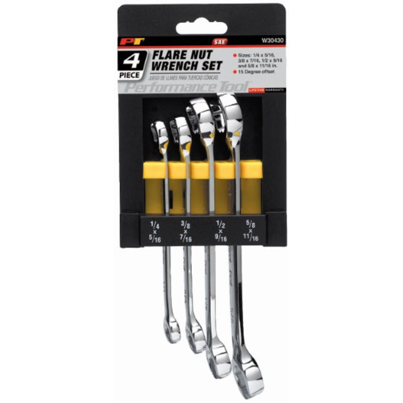 4 pc. SAE Flare Nut Wrench Set