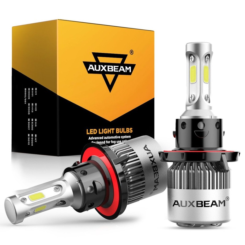 AUXBEAM LED Head Light Bulbs H13/9008 S2-Series COB 270/360 Beam 8000LM