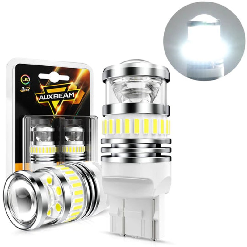 Auxbeam T20 7443 7440 LED Backup Reverse/turn Signal/brake Tail Light Bulbs 11w 4000lm 6500k White B1 Series | 2 Bulbs