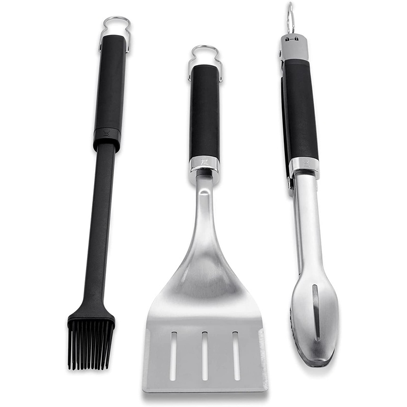 Weber Precision 3-Piece Grilling Tool Set, Stainless Steel