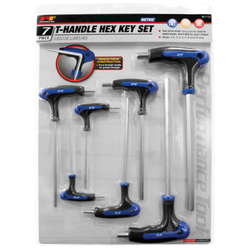 7 pc. Metric T-Handle Hex Key Set