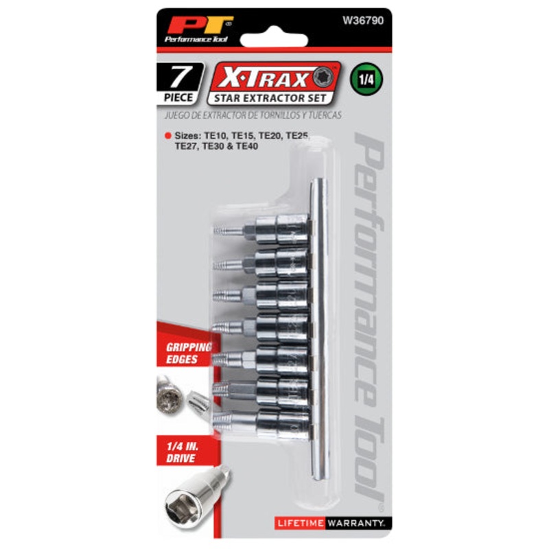 7Pc 1/4 Dr. X-Trax Set