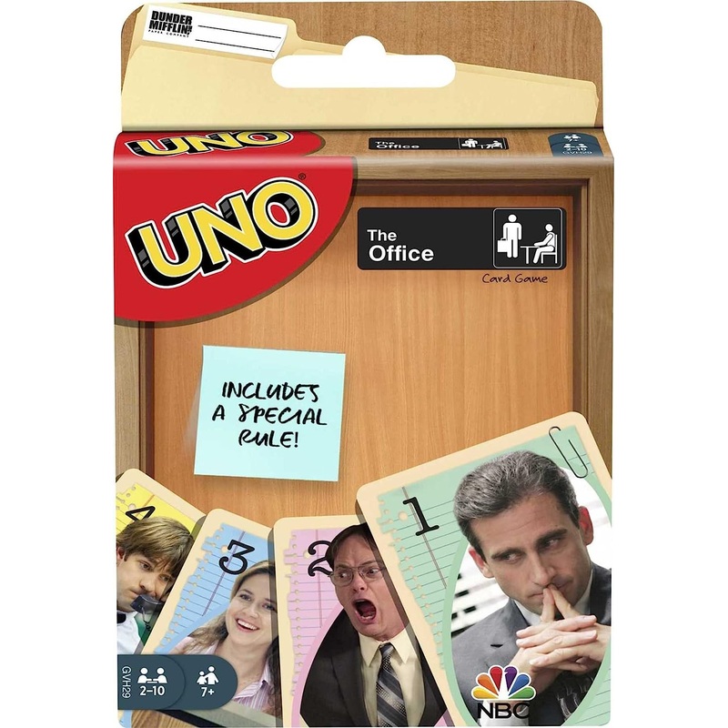 Mattel Games UNO The Office Card Game for Teens & Adults for Family or Game Night with Special Rule for 2-10 Players