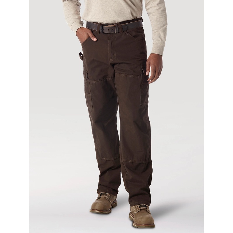 Wrangler Riggs Workwear Ripstop Ranger Cargo Pant In Dark Brown Size 44×34