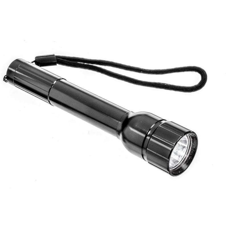 375 Lumen Black Aluminum LED Flashlight,2AA Alkaline Batteries Included