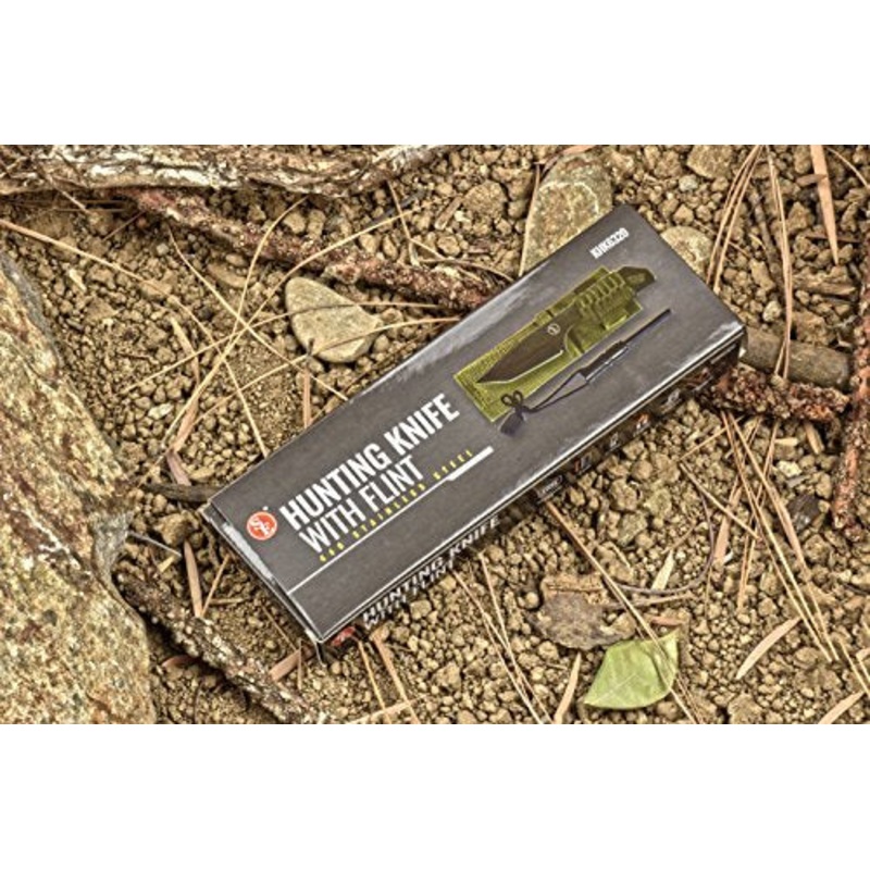 7 Hunting Knife with Fire Starter : 440 Steel Blade Steel