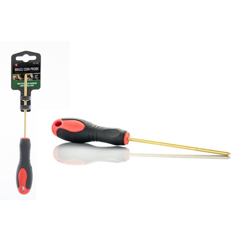 9 1/2 Brass Coin Probe, Color of Handle May Vary