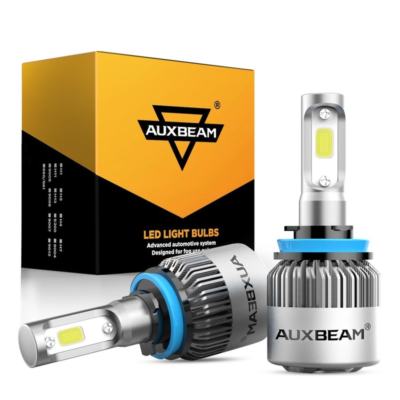 AUXBEAM LED Head Light Bulbs H11/H8/H9 S2-Series COB 270/360 Beam 8000LM