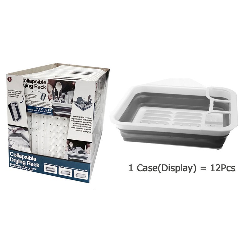 Collapsible Drying Rack (14.25x12x5) White/ Gray Color 1piece