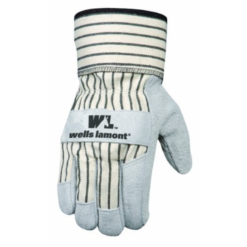 Men’s Wells Lamont Split Cowhide Leather Palm Gloves Small