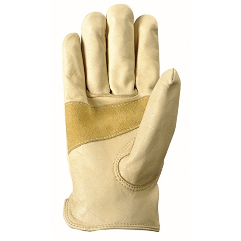 Mens Grain Cowhide Leather Work Gloves LARGE