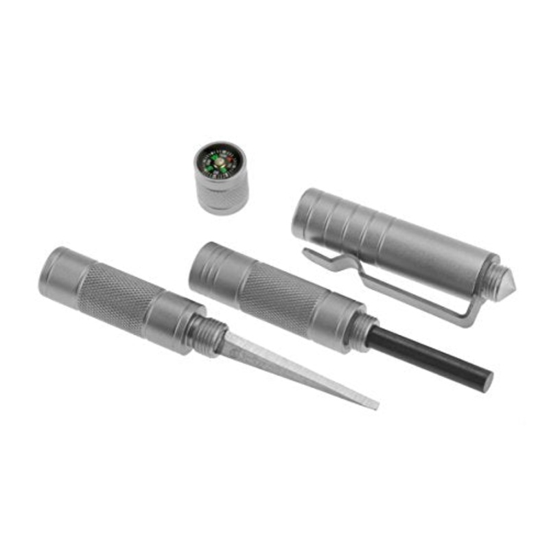 SE 5-in-1 Compact Gunmetal Metallic Survival Tool
