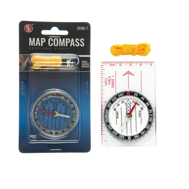 Sona Enterprises Map Compass with Ruler and Lanyard