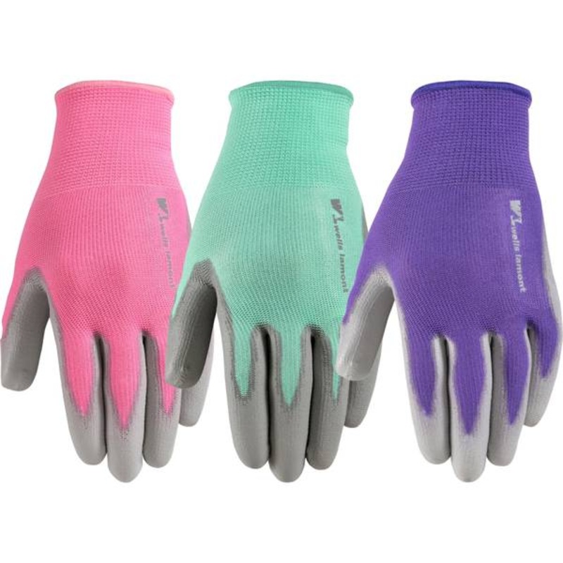 Wells Lamont 413MF Women Polyurethane Coated Palm Knit Gloves Pack of 4 – 3 per Pack