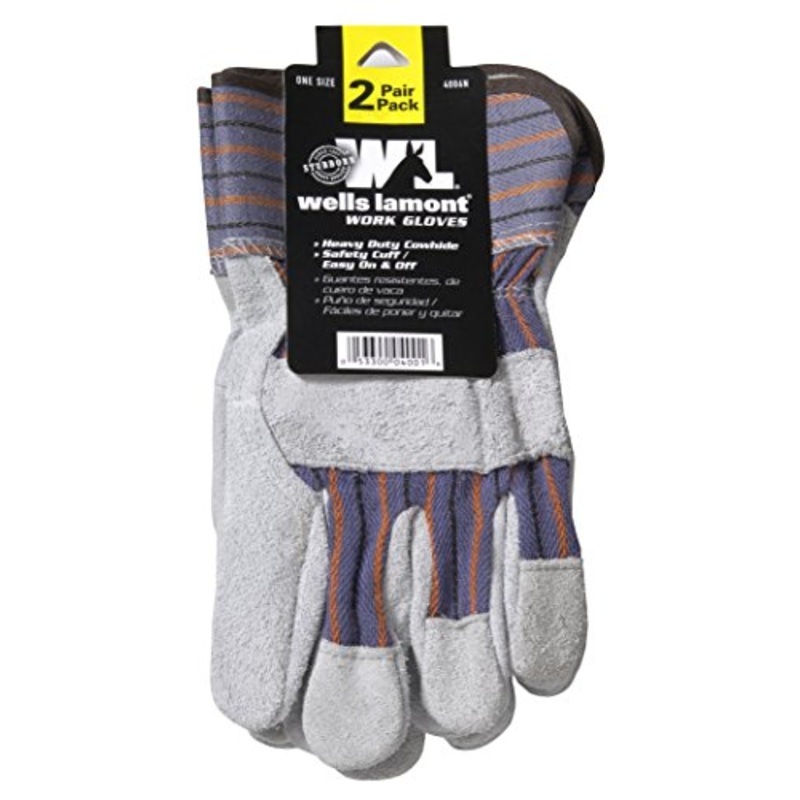 Wells Lamont Leather Palm Gloves 2PK