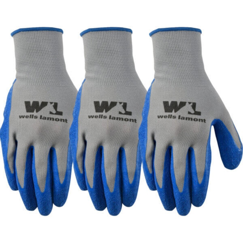 Wells Lamont Men’s Latex Coated Gloves 3 pair Pack