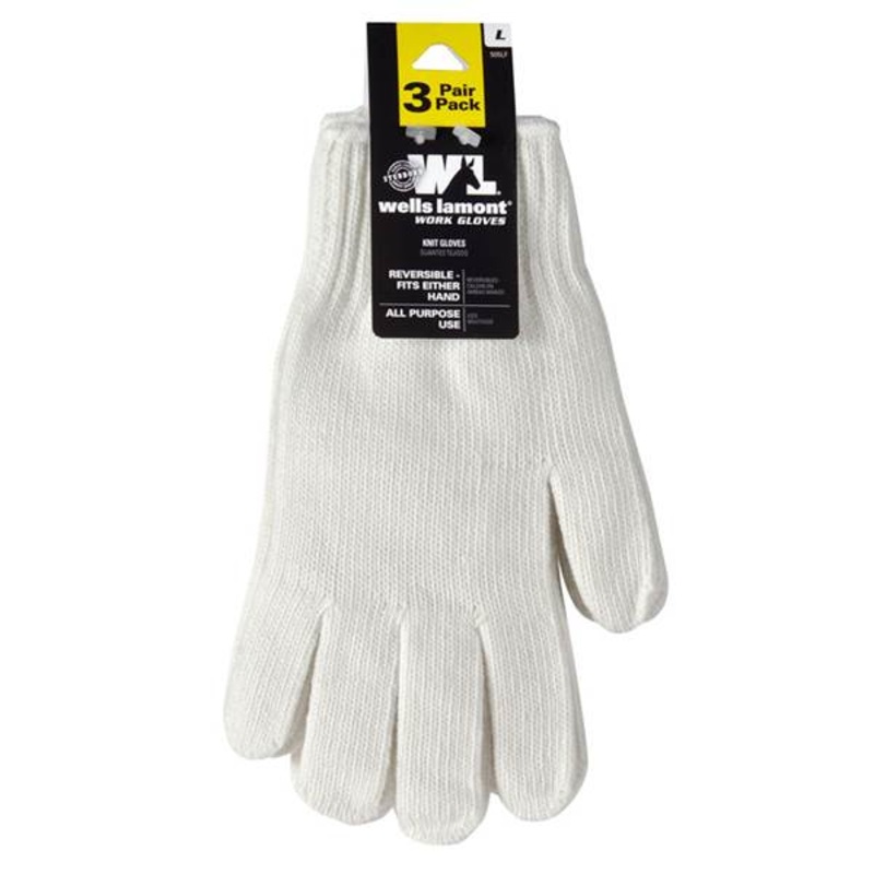 Wells Lamont Poly Knit Reversible Gloves 3 – Pack