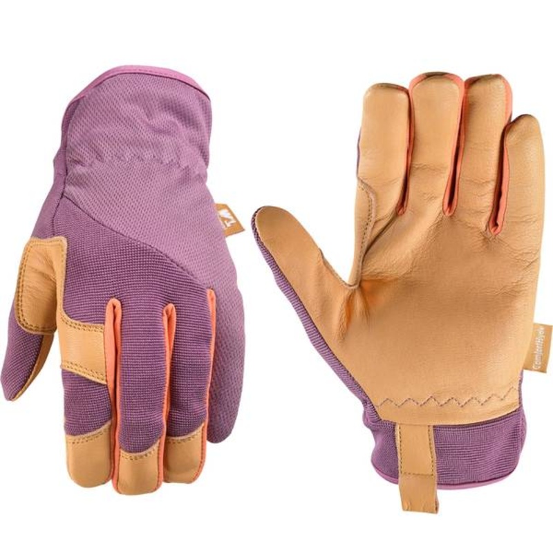Wells Lamont Women’s ComfortHyde Grain Goatskin Leather Hybrid Work Gloves Medium