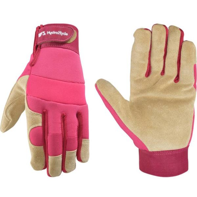 Wells Lamont Women’s HydraHyde Split Leather Hybrid Gloves Small