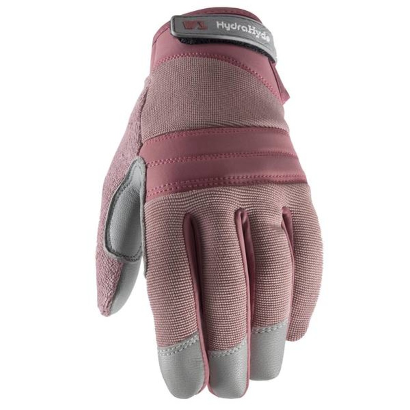 Wells Lamont Women’s HydraHyde Water-Resistant Leather Palm Hybrid Work Gardening Gloves Large