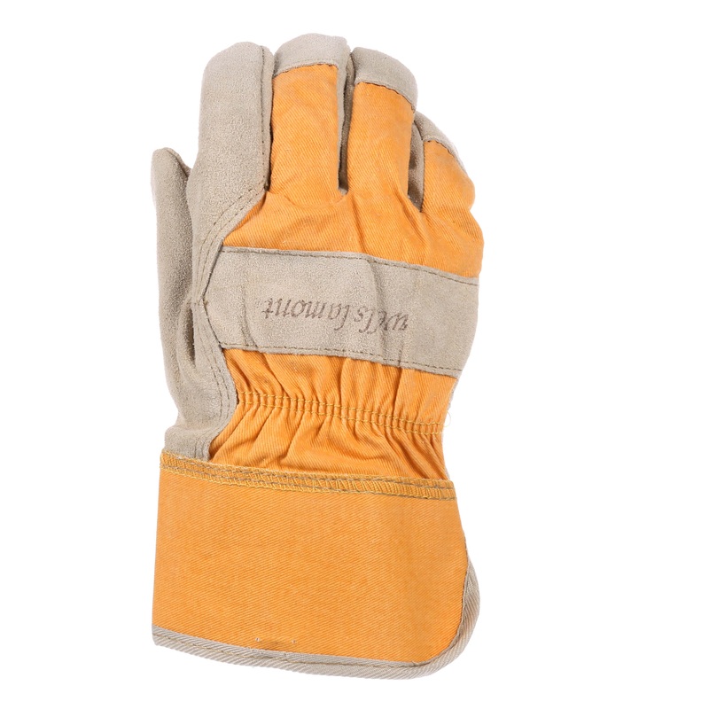 Womens Heavy Duty Cowhide Leather Palm Work Gloves Medium