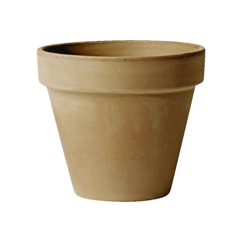 Deroma 8 in. H X 8 in. D Clay Standard Planter Brown