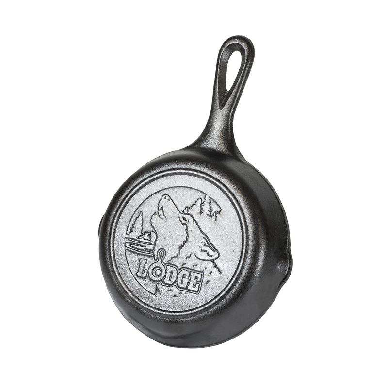Lodge Cast Iron 6.5 Seasoned Wolf Skillet Wildlife Series