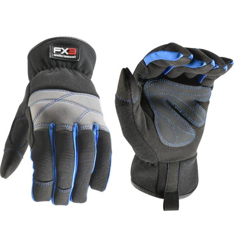 Wells Lamont  Mens High-Dexterity Synthetic Leather Extra Wear Gloves – Mens Large