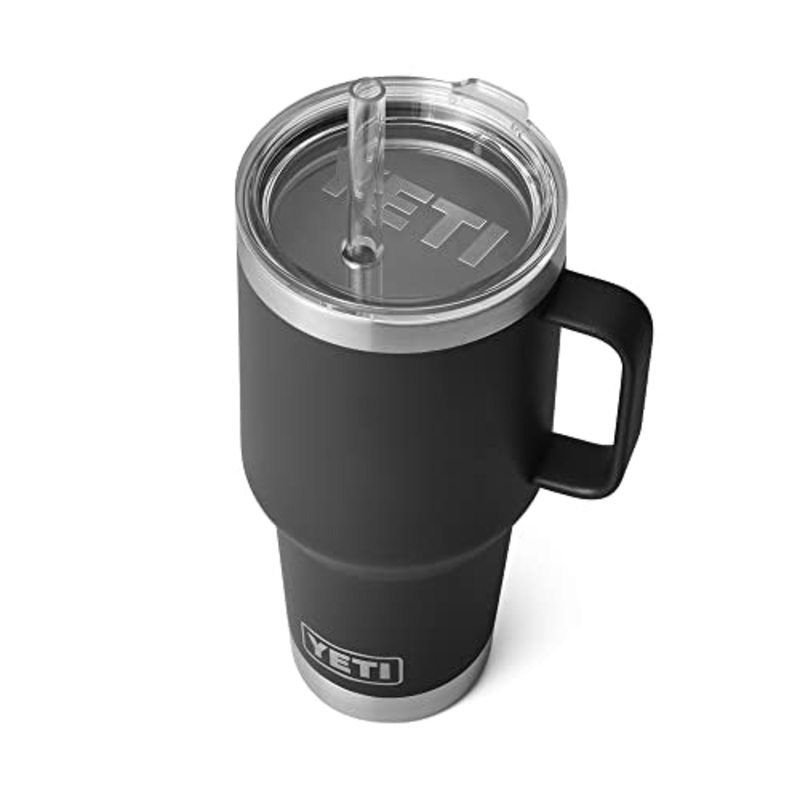Yeti Rambler 35oz Mug with Straw Cup Black