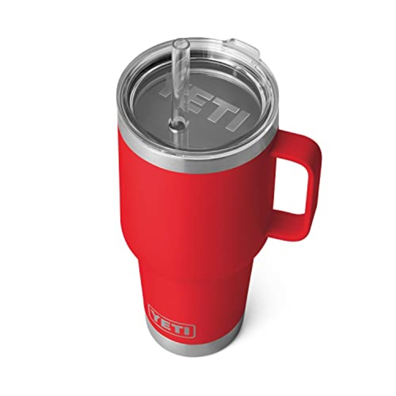 Yeti Rambler 35oz Mug with Straw Lid Rescue Red