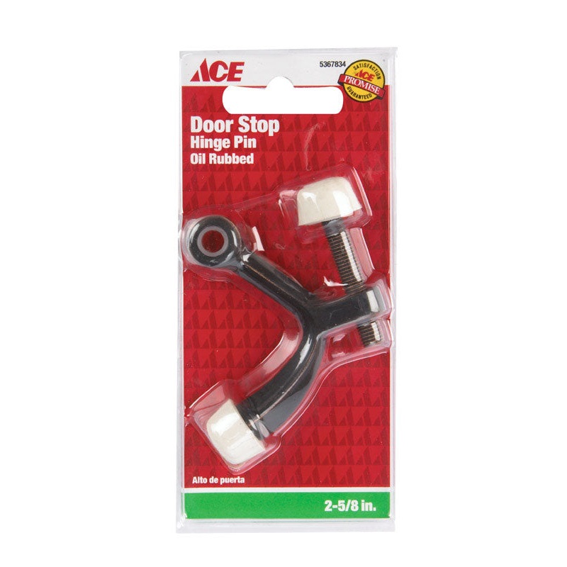 Ace 2-5/8 in. W Metal Oil Rubbed Bronze Bronze Hinge Pin Door Stop Mounts to door and wall 0 in.