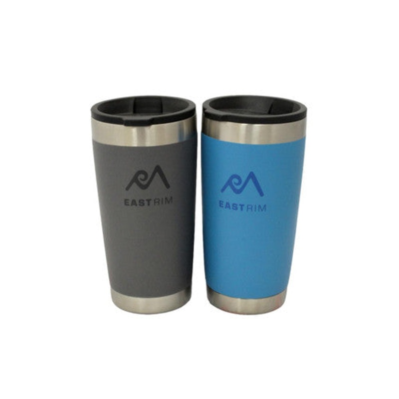 East Rim Pint Glass 17oz Gray Double wall stainless steel
