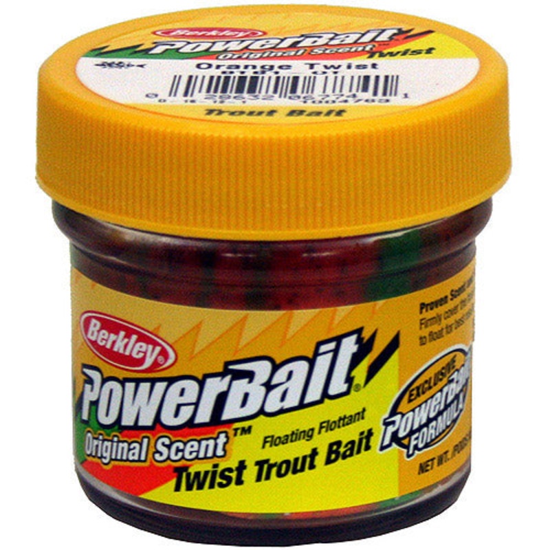 Berkley PowerBait Trout Twist Fishing Dough Bait Orange