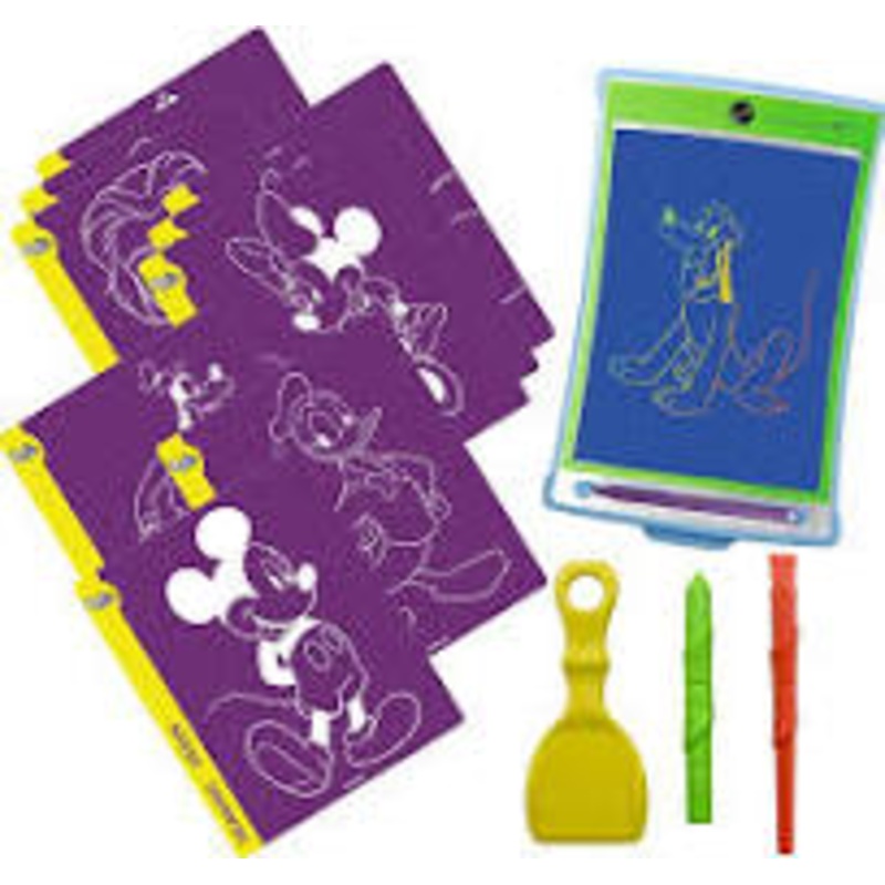 Disney Favorites Magic Sketch | Kids Tablet 4 Stylus Stencils of Mickey Frozen Cinderella Lion King