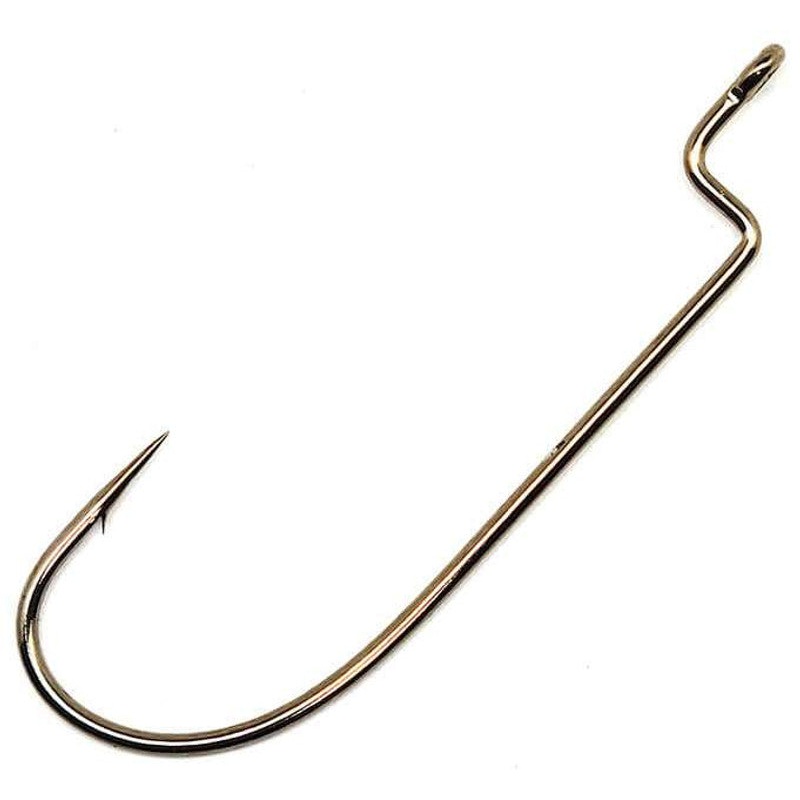 Gamakatsu Worm Hook Offset Shank, Bronze 3/0 5 Pack