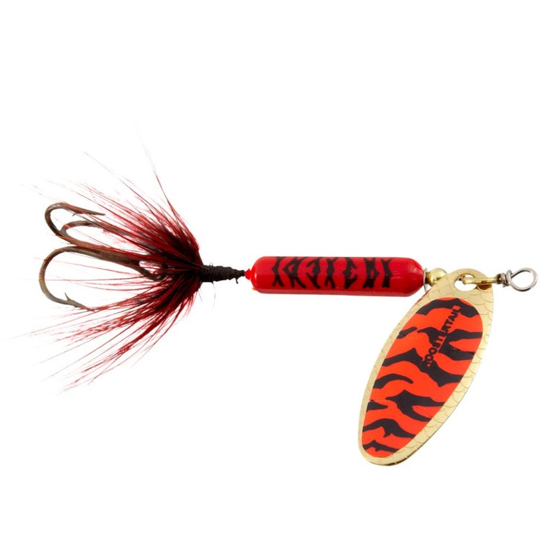Yakima Bait Worden’s Original Rooster Tail – 1/4 Oz. – Fluorescent Red Black Tiger