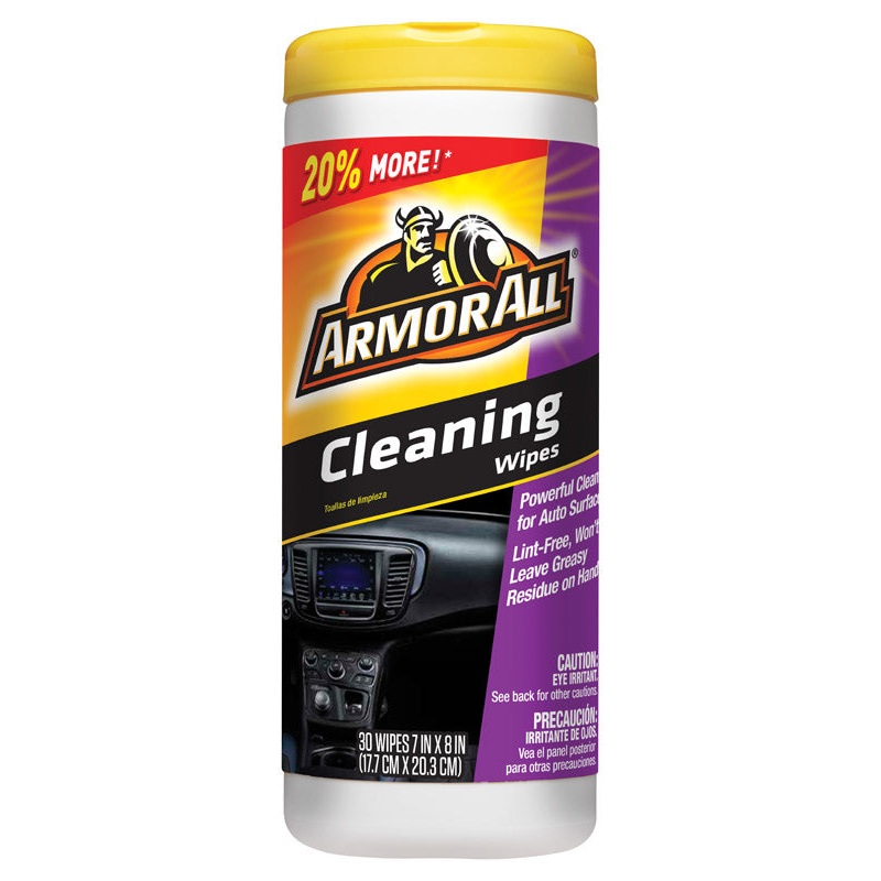 Armor All Leather/Rubber/Vinyl Cleaner Wipes 30 ct