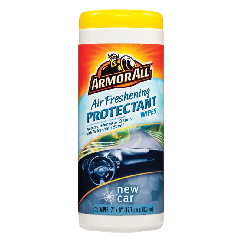 Armor All Plastic/Rubber/Vinyl Air Freshening Protectant Wipes New Car Scent 25 ct