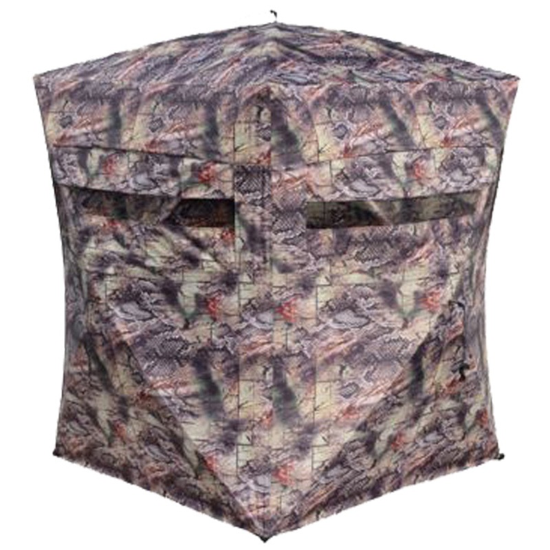 Native Spirit Ground Blind 1-2 Person 3-Side Full View Windows – Dirt Road Camo