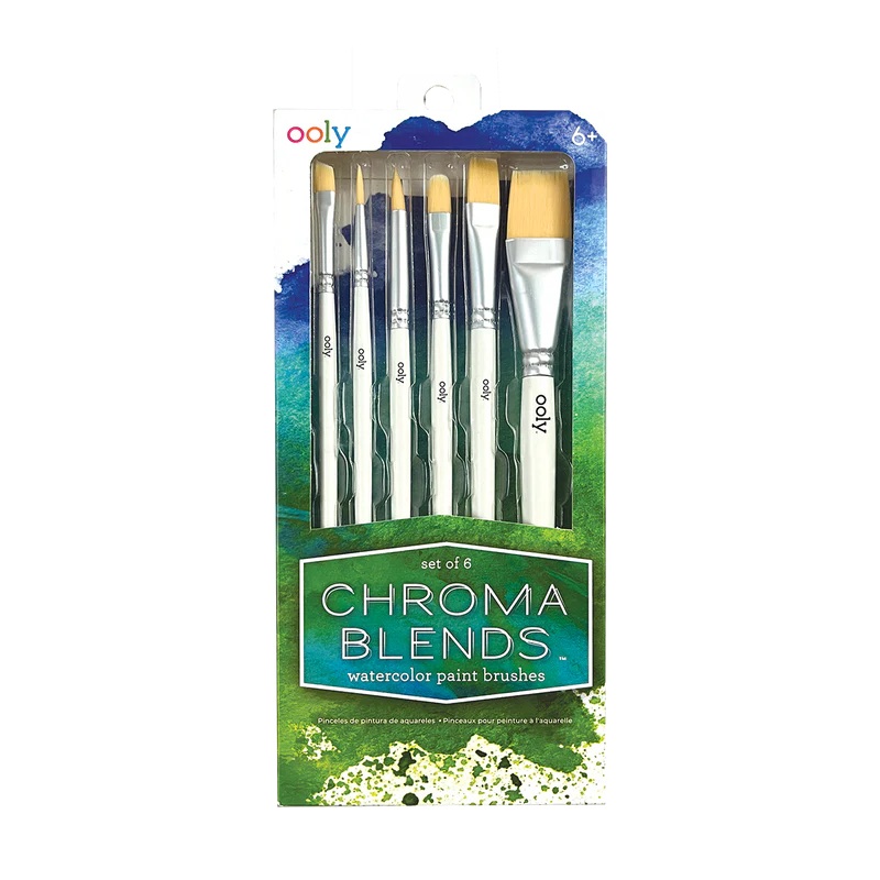 Ooly Chroma Blends Water Color Paint Brushes (6 Set)