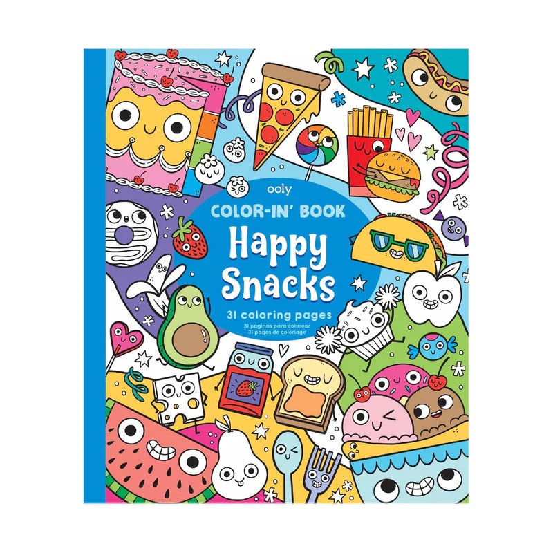 Ooly Color-in’ Book Coloring Book – Happy Snacks